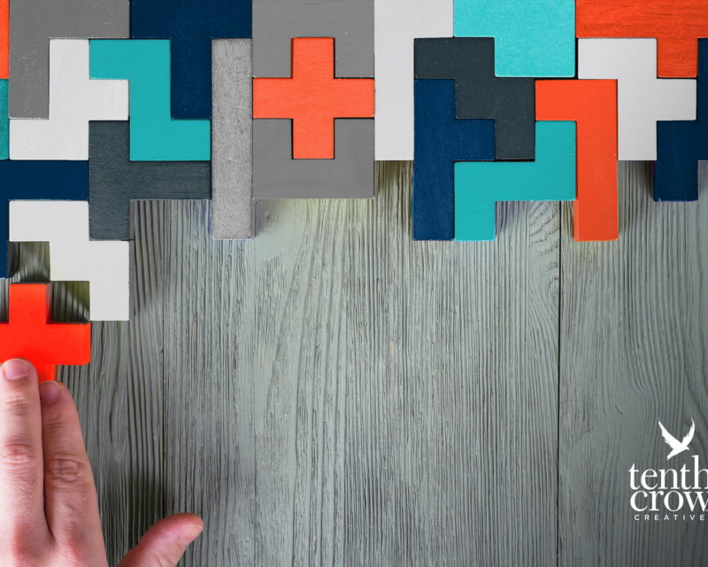 Building blocks fitting together