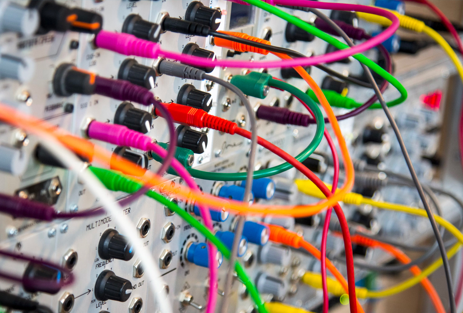 Cords plugged into a machine