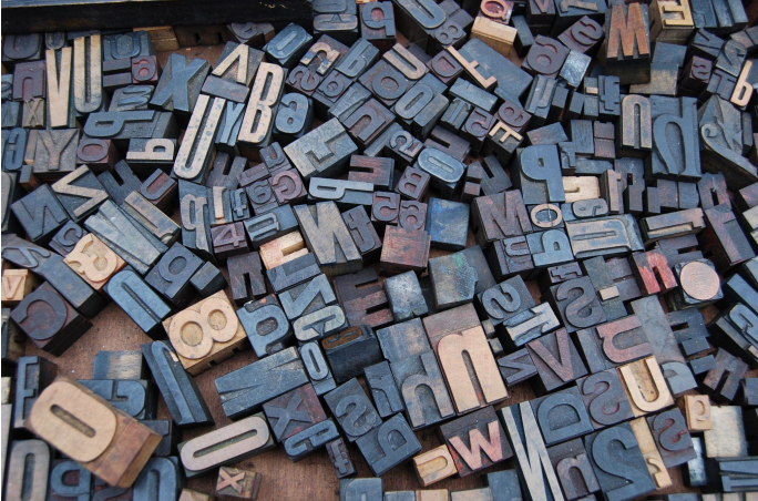 Different letters of the alphabet