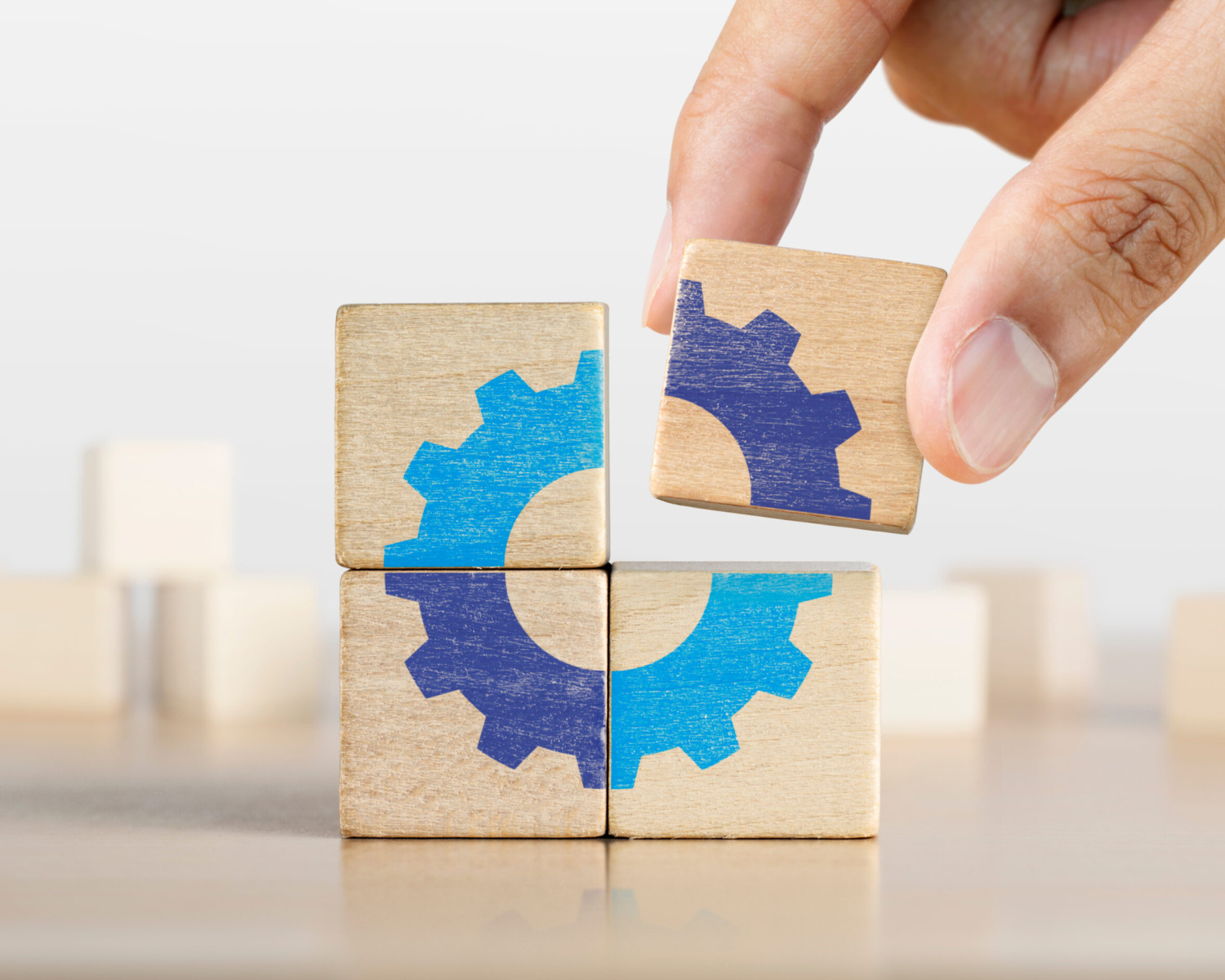 Connecting gears to make a full working machine