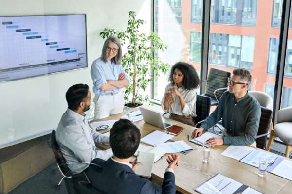 People in a conference room having a meeting