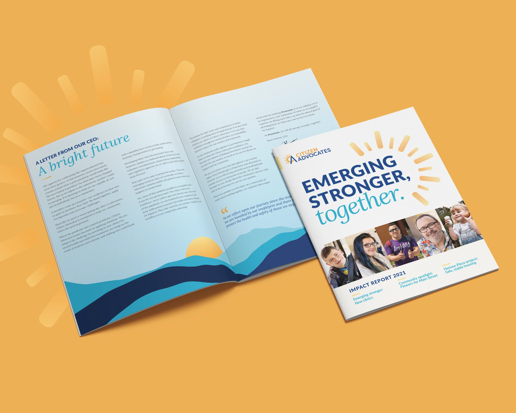 Citizen Advocates Impact Report 2023 spread and cover