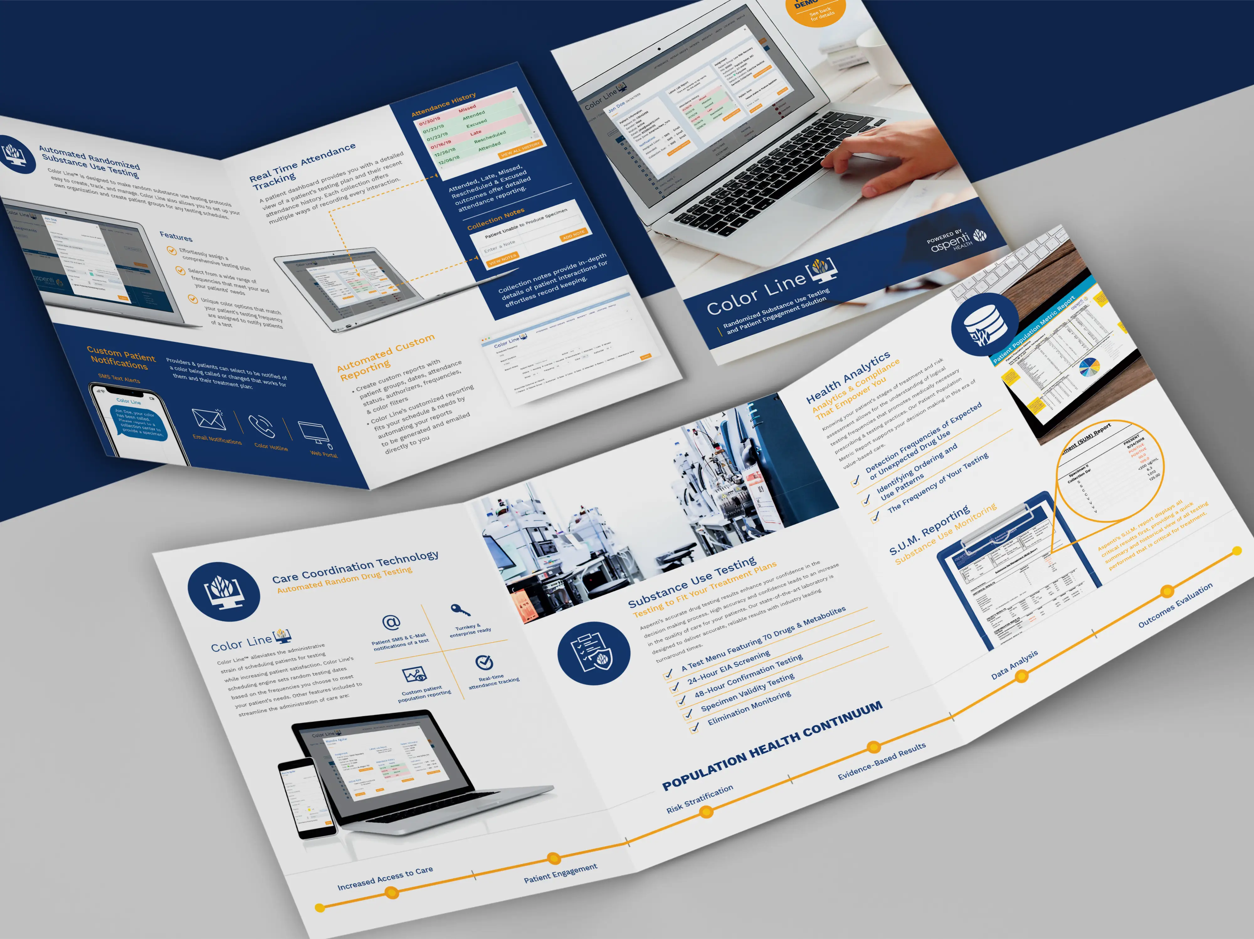 Image of bifold and trifold for Aspenti Health