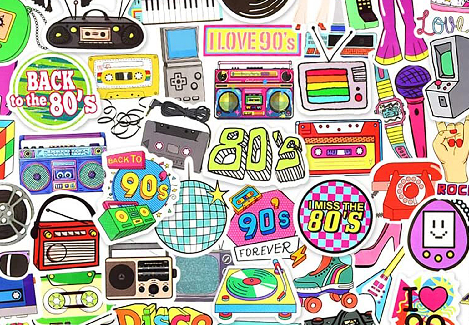 This is an image of vintage stickers.